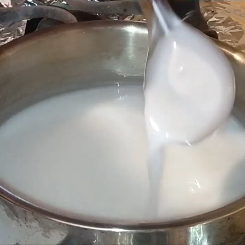 Bước 3 Nấu nước cốt dừa Chè mít sương sáo