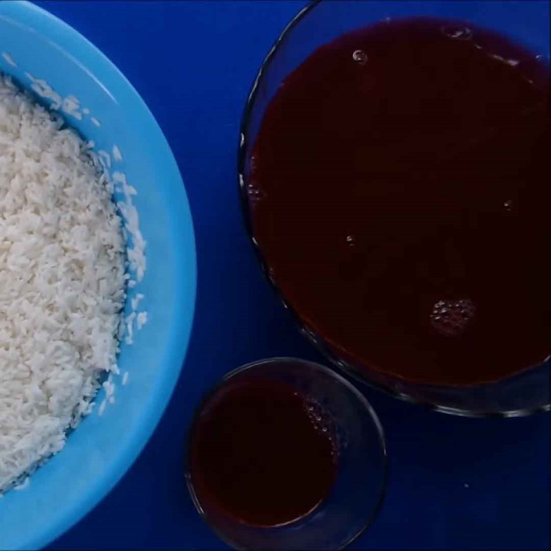 Bước 1 Nấu nước lá cẩm Xôi gà chiên bơ