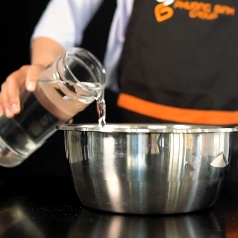 Bước 3 Nấu pudding dưa lưới Trà sữa dưa lưới pudding