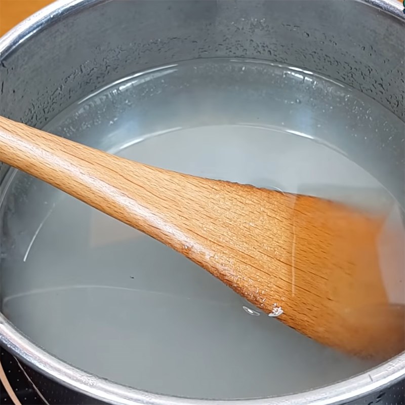 Bước 3 Nấu rau câu Rau câu nhãn tam sắc