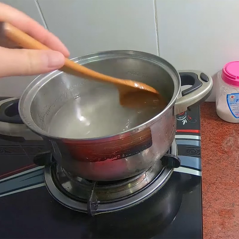 Bước 3 Nấu rau câu dừa và nước cốt dừa Rau câu dừa sợi nước cốt dừa