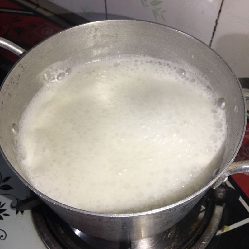 Bước 3 Nấu rau câu phô mai Rau câu lá dứa phô mai