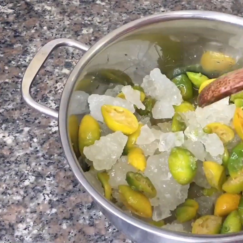 Bước 3 Nấu siro Siro húng quất đường phèn