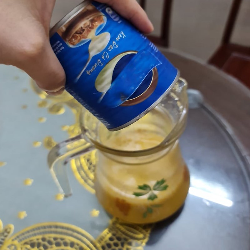 Bước 2 Nấu sữa bí đỏ hạt sen Sữa bí đỏ hạt sen