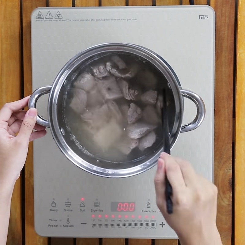 Bước 3 Nấu thịt Chà bông thịt heo