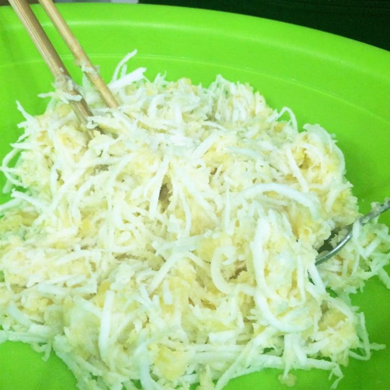 Bước 4 Nấu và trộn nhân Bánh cuốn ngọt miền Tây
