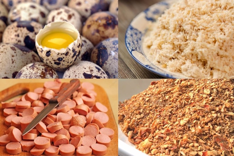 Nguyên liệu món ăn trứng nướng bằng nồi chiên không dầu