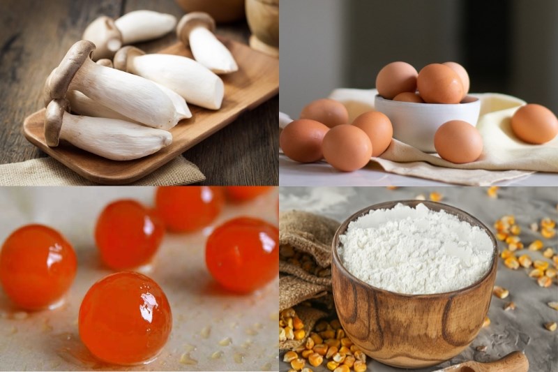 Nguyên liệu món ăn nấm chiên giòn sốt chanh dây