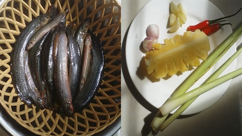 Nguyên liệu món ăn cá chạch kho sả nghệ