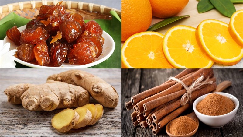Nguyên liệu món ăn trà cam quế