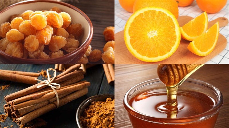 Nguyên liệu món ăn trà cam quế