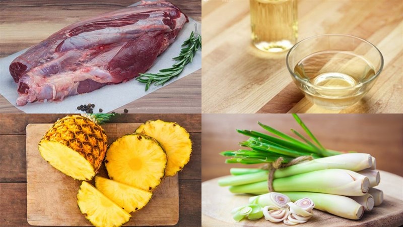 Nguyên liệu món ăn lẩu bò nhúng giấm (dấm)