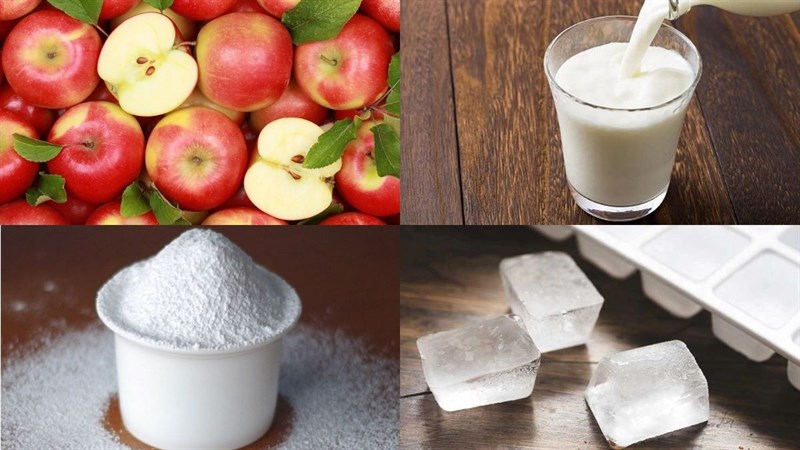 Nguyên liệu món ăn sinh tố táo