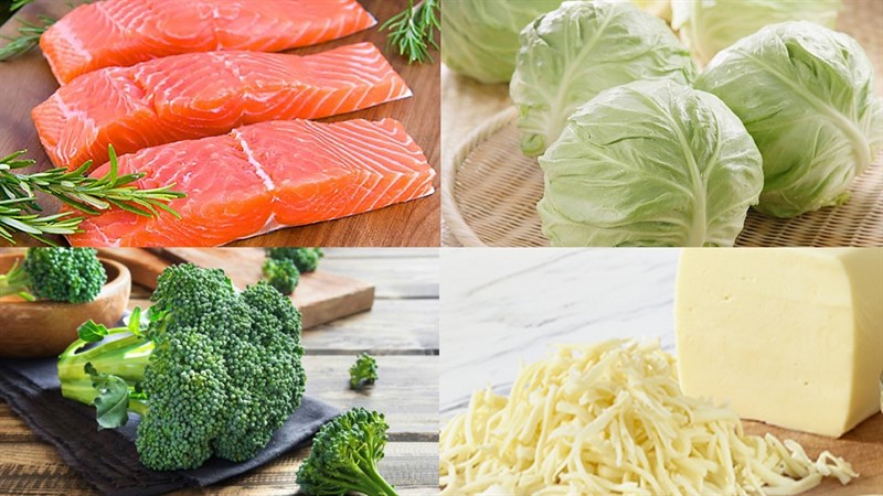 Nguyên liệu món ăn cá hồi hấp chanh và hấp bắp cải