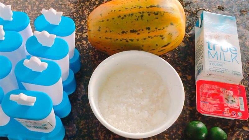 Nguyên liệu món ăn kem dưa gang