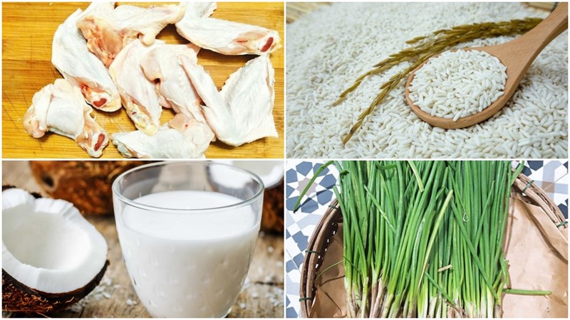 Nguyên liệu món ăn 2 cách nấu xôi gà chiên nước mắm và chiên bơ