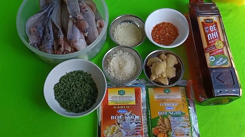 Nguyên liệu món ăn khô cá lóc