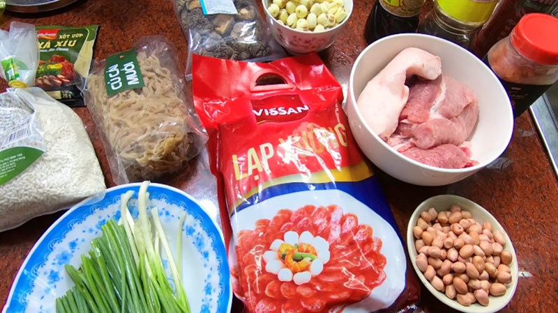 Nguyên liệu món ăn xôi bát bửu