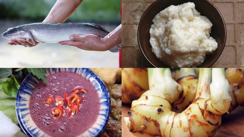 Nguyên liệu món ăn cá lóc nướng riềng mẻ