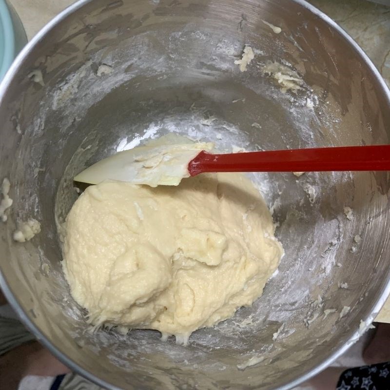 Bước 3 Nhồi bột Bánh mì cuộn chà bông sốt trứng gà