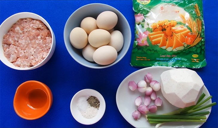 Nguyên liệu món ăn chả giò trứng