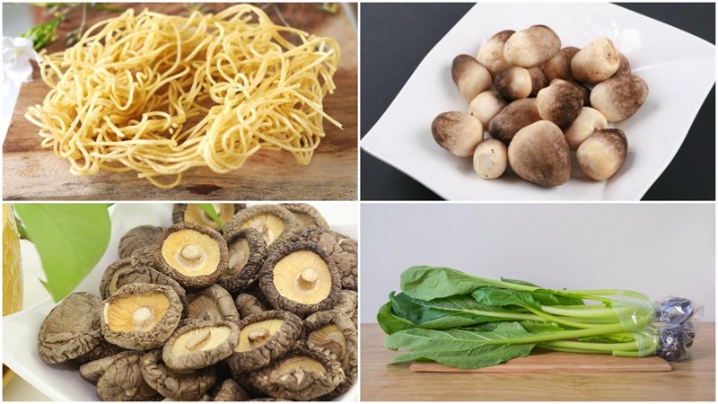Nguyên liệu món ăn 2 cách làm món mì xào giòn chay
