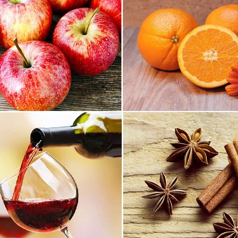 Nguyên liệu món ăn táo chưng rượu vang