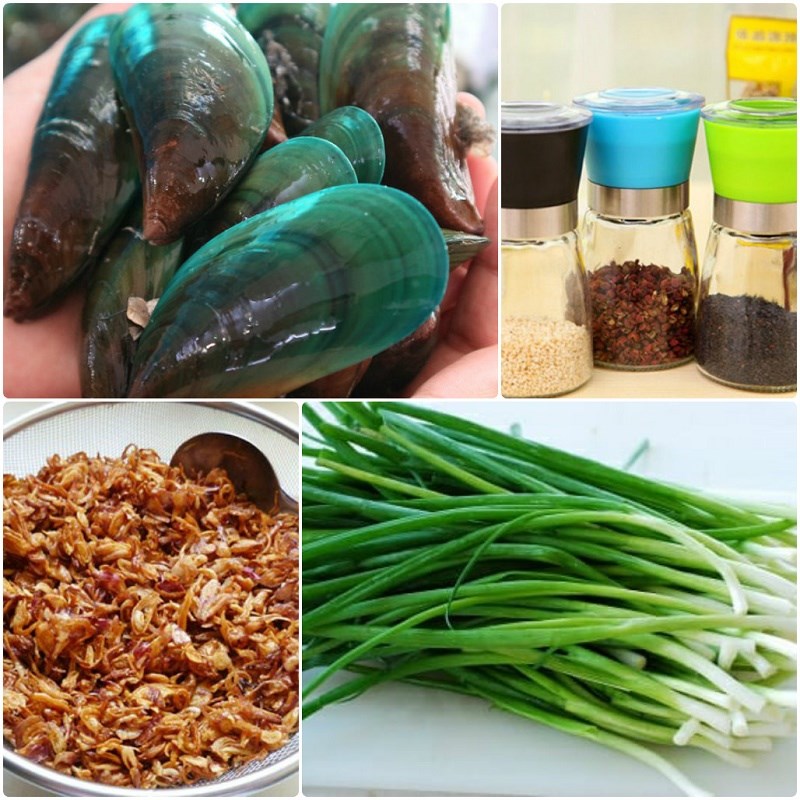 Nguyên liệu món ăn cách làm vẹm nướng