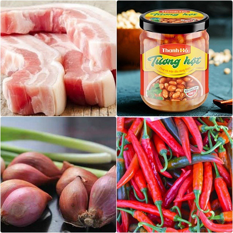 Nguyên liệu món ăn thịt kho tương hột