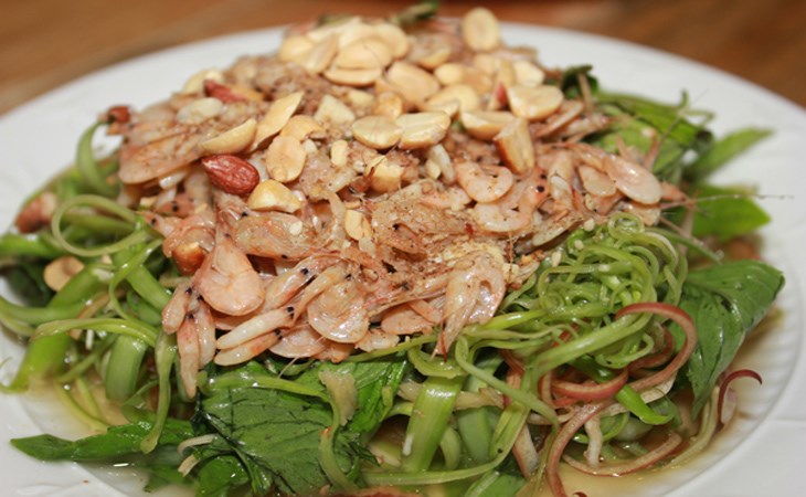 Nộm rau muống tép đồng