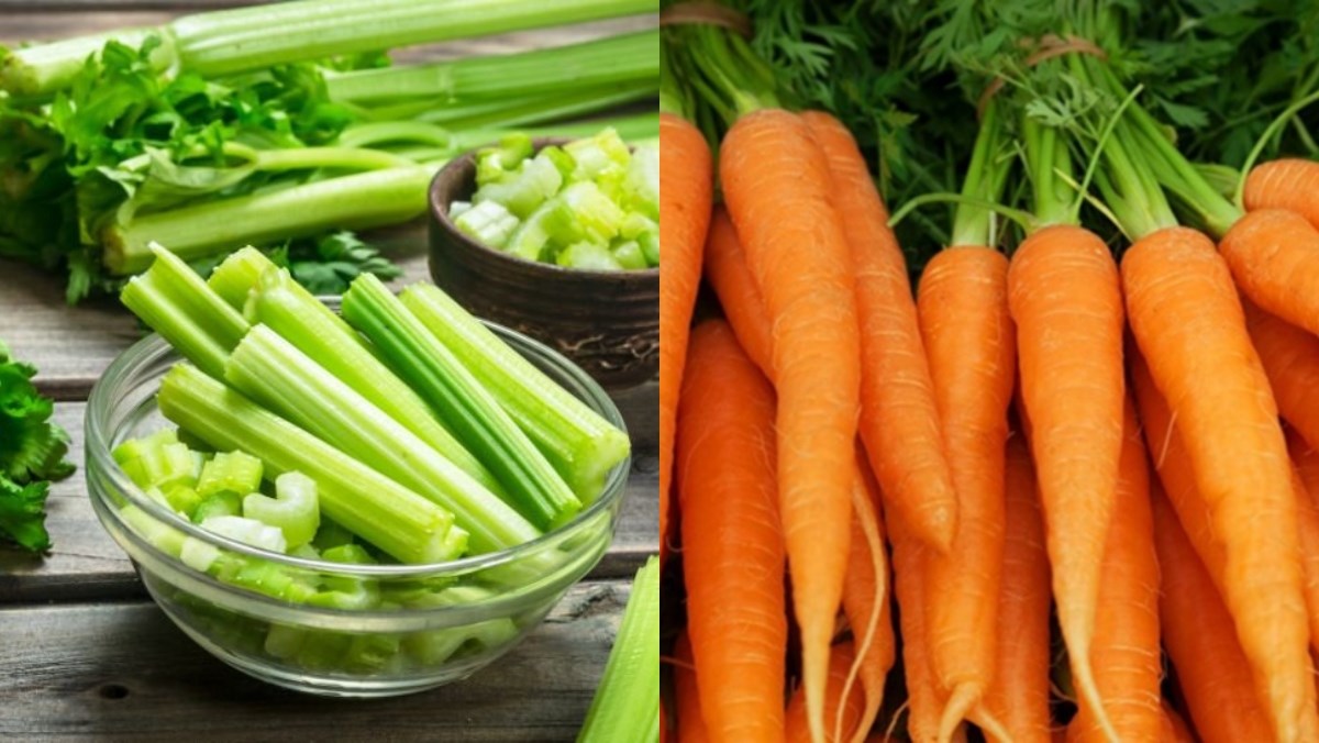 Nguyên liệu món ăn nước ép cần tây cà rốt