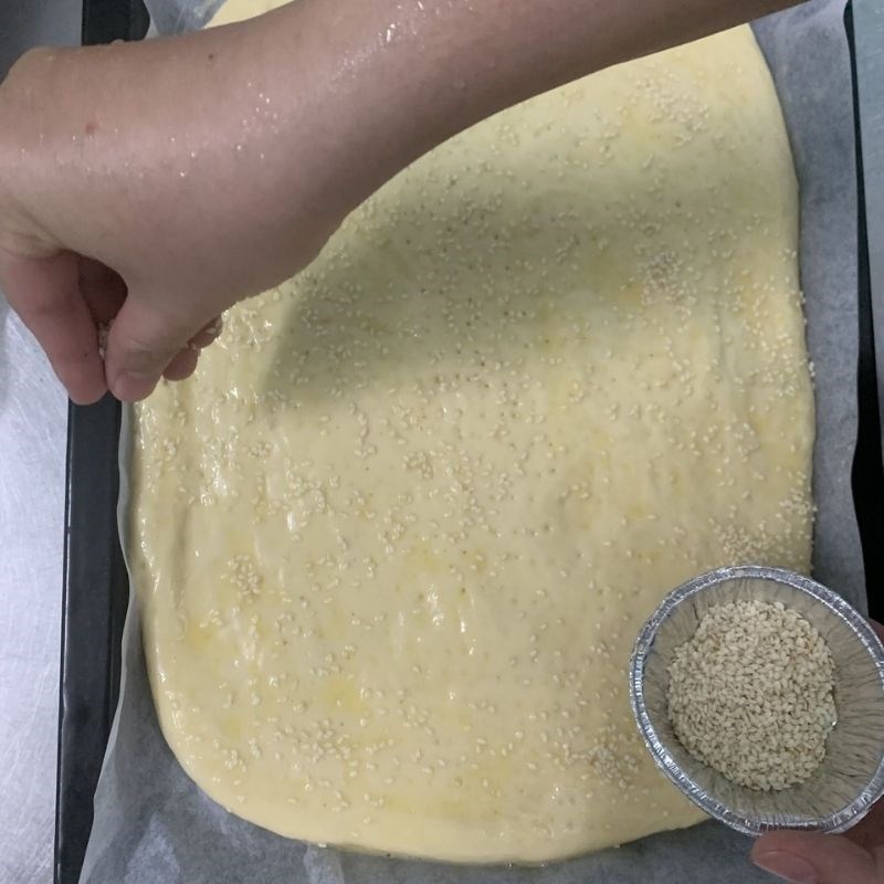 Bước 7 Nướng bánh Bánh mì cuộn chà bông sốt trứng gà