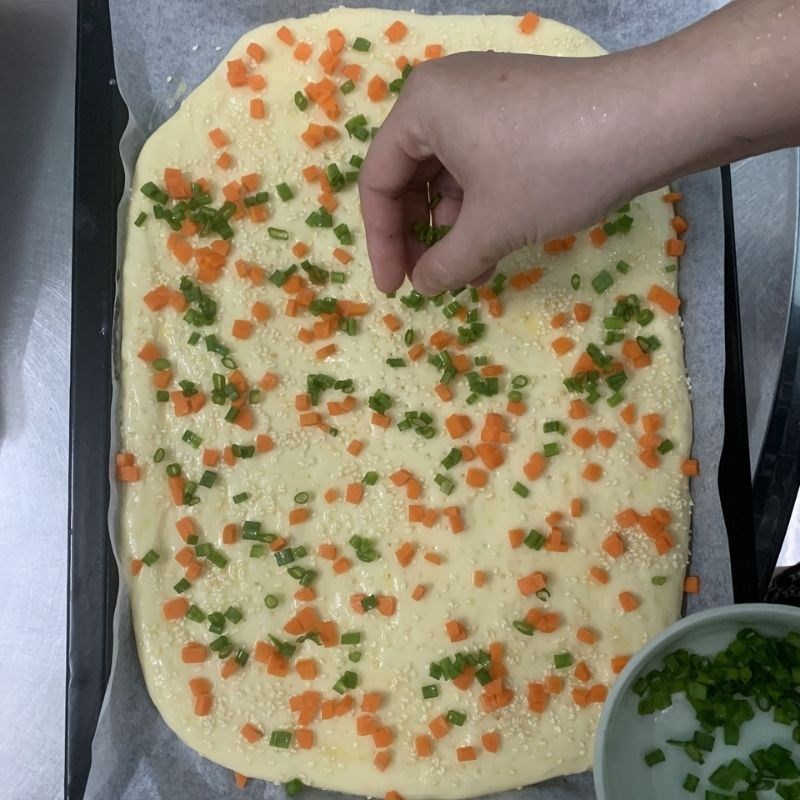 Bước 7 Nướng bánh Bánh mì cuộn chà bông sốt trứng gà