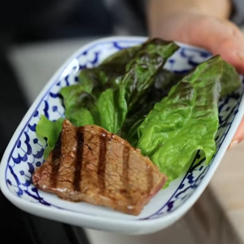 Bước 5 Nướng thịt Gỏi cuốn bò nướng
