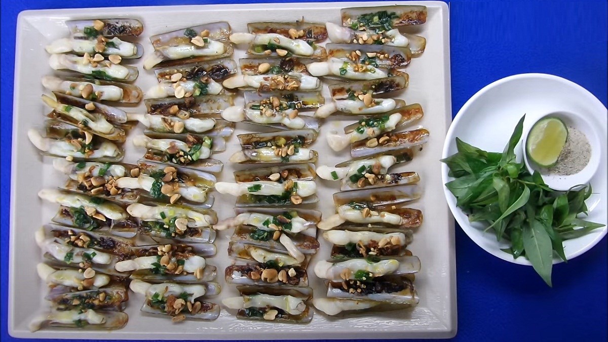 Ốc móng tay nướng bơ hành