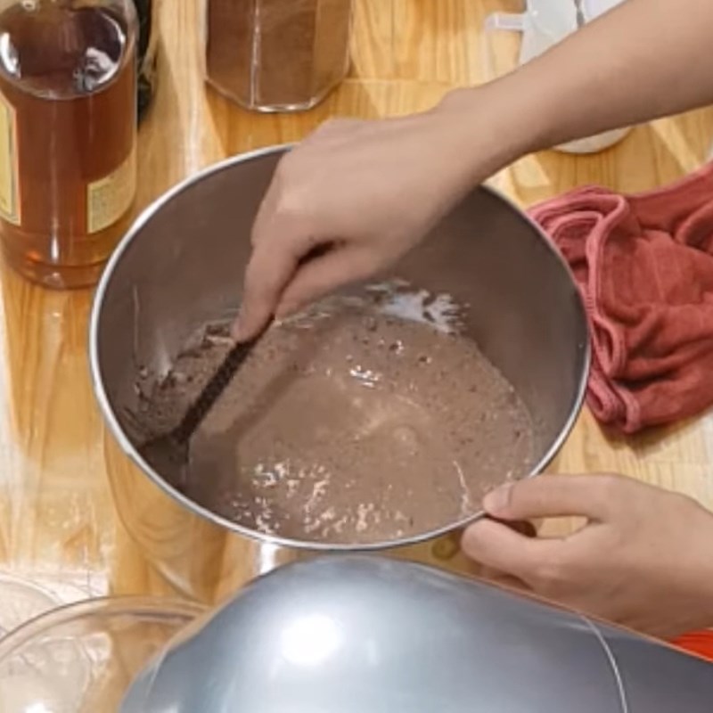 Bước 4 Pha hỗn hợp kem tiramisu Trà sữa kem tiramisu