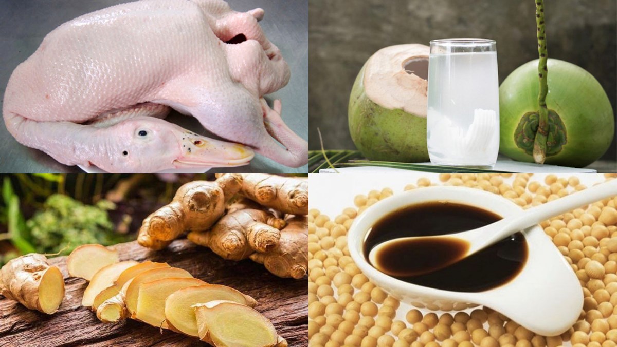 Nguyên liệu món ăn phá lấu vịt