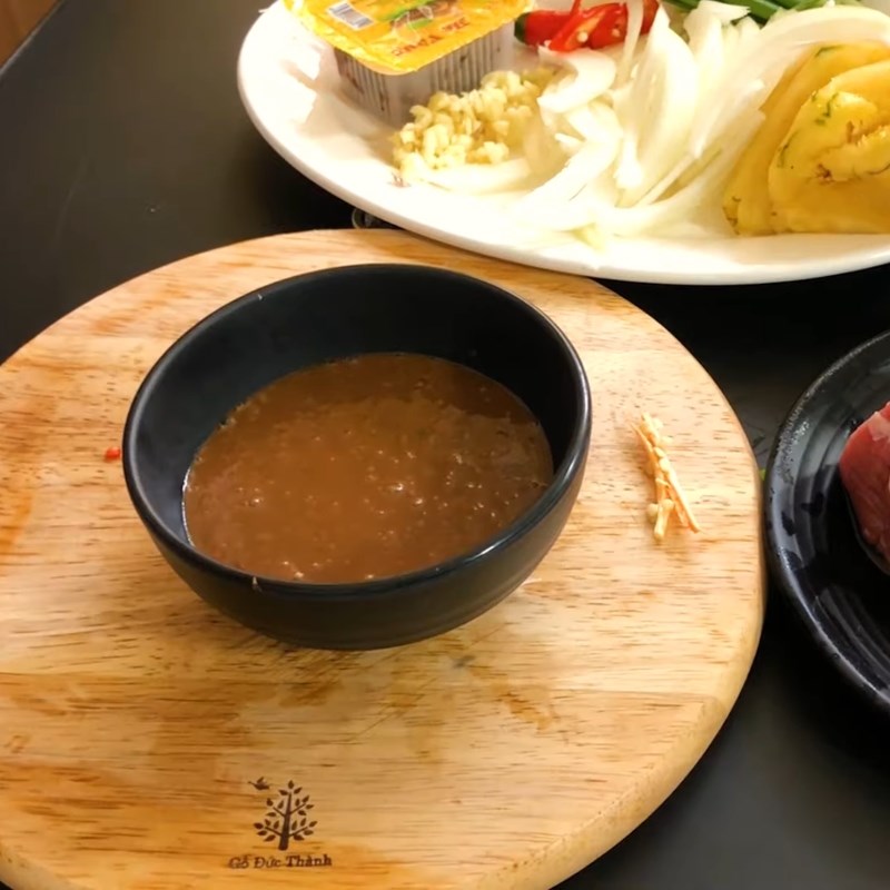 Bước 2 Pha mắm nêm Bò nhúng me
