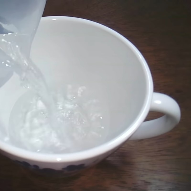 Bước 1 Pha nước Giò sống chay - mọc chay