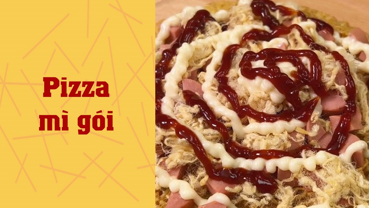 Pizza mì gói (Công thức được chia sẻ từ TikTok Cách Nấu Ngon cùng Cách Nấu Ngon)