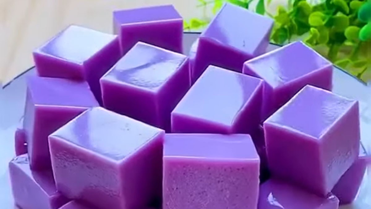 Pudding khoai môn từ khoai môn tươi