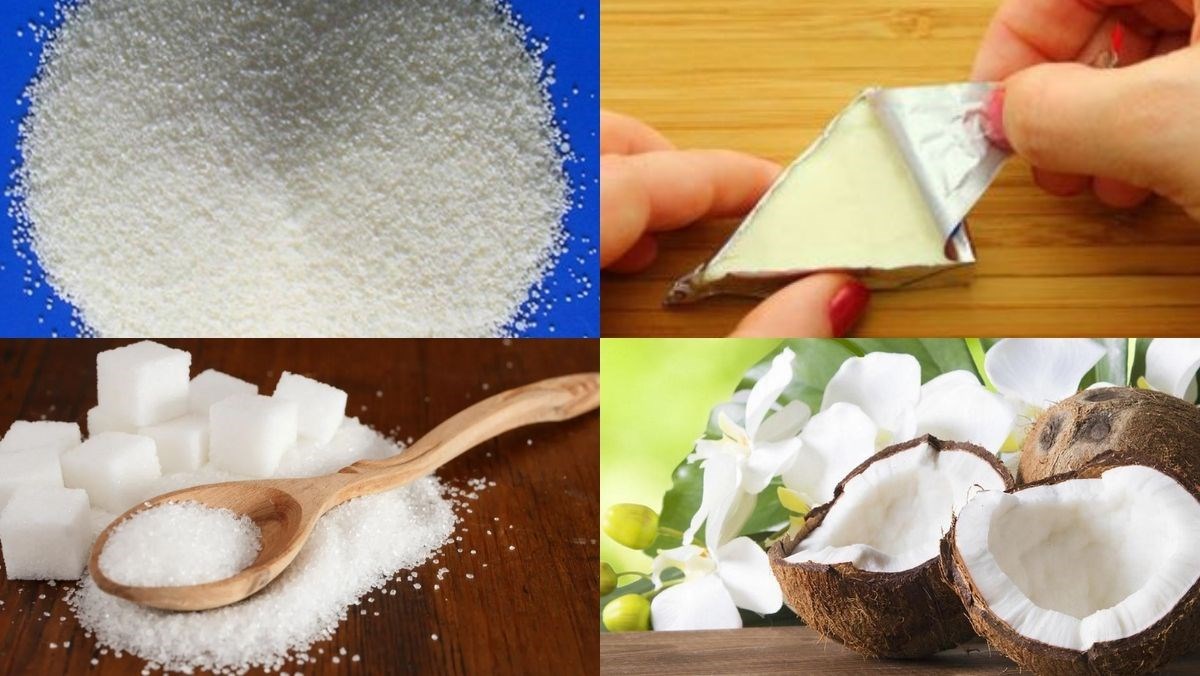 Nguyên liệu món ăn rau câu dừa phô mai
