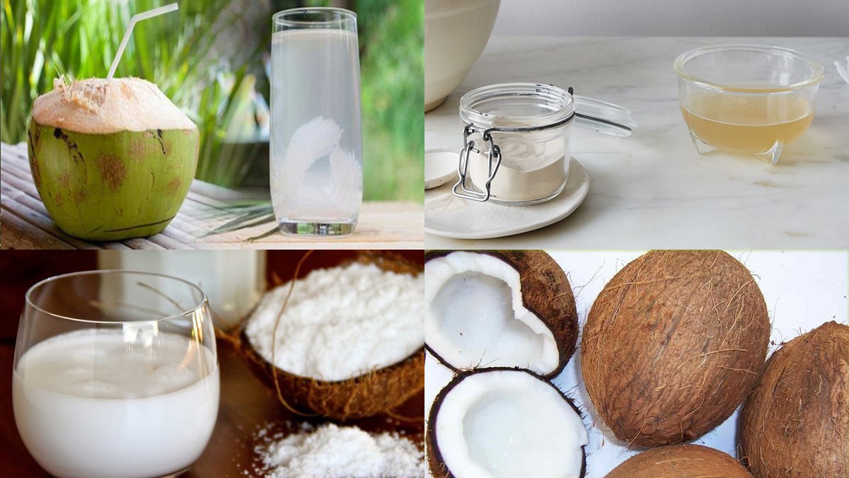 Nguyên liệu món ăn rau câu dừa sợi, rau câu dừa sợi nước cốt dừa, rau câu dừa sợi nước cốt dừa lá dứa