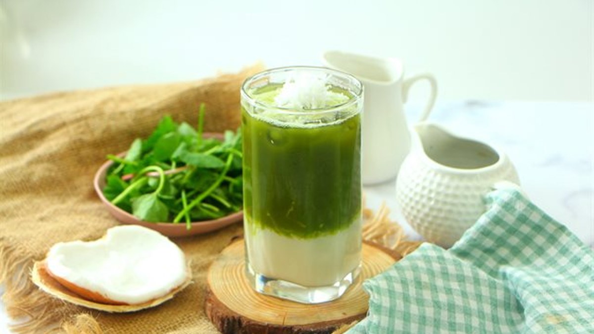 Sinh tố rau má đậu xanh sữa dừa