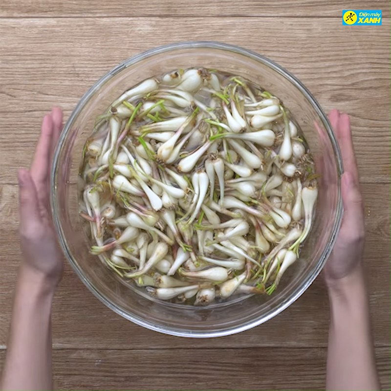 Bước 1 Ngâm củ kiệu Củ kiệu chua ngọt - Cách Nấu Ngon