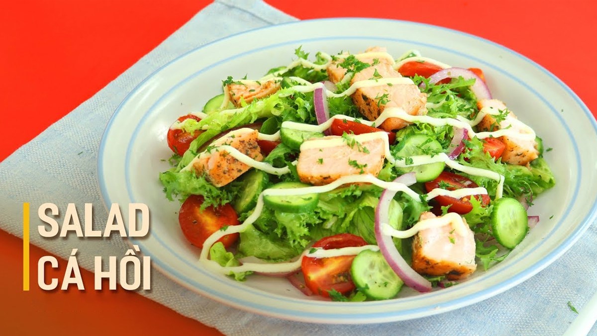 Salad cá hồi dầu giấm
