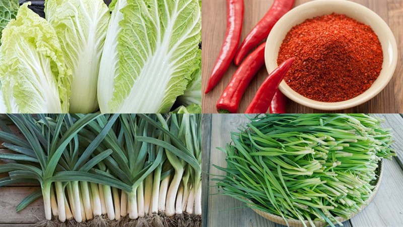 Nguyên liệu món ăn kim chi cải thảo hàn quốc
