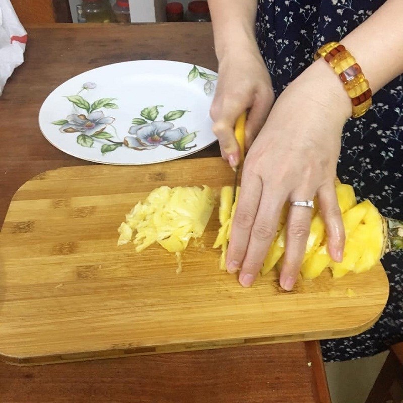 Bước 4 Sên khóm và chiên tàu hủ ky Dưa mắm đu đủ chay