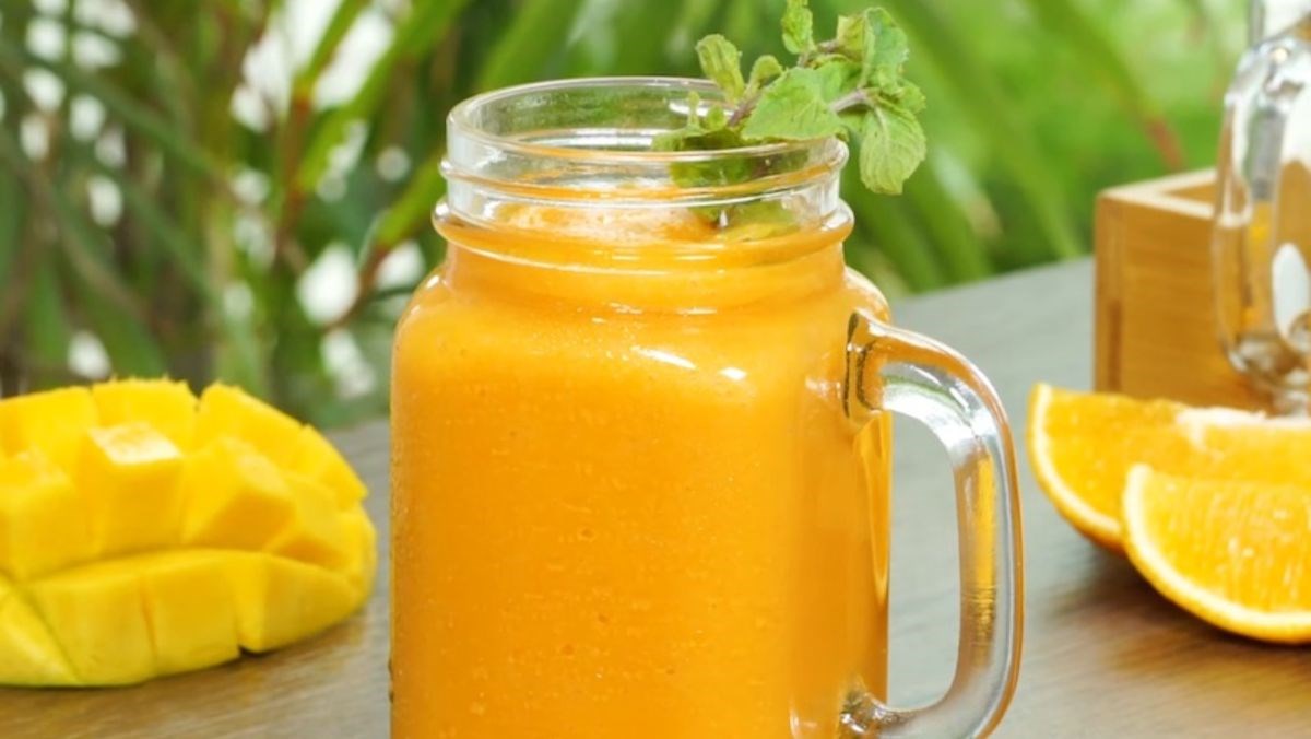 Sinh tố cam cà rốt xoài