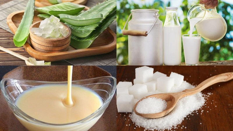Nguyên liệu món ăn sinh tố nha đam